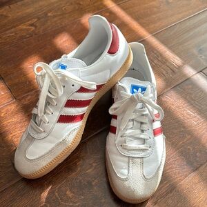 Adidas Originals Samba Sneakers with Burgundy Stripes